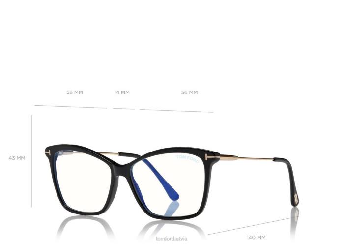 TOM FORD sievietes melns zilā bloka kaķa acu optika HTNR2247