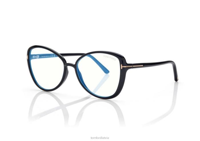 TOM FORD sievietes melns zilu bloku tauriņu optika HTNR2238