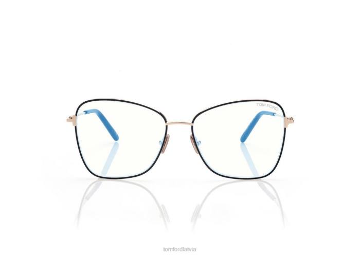 TOM FORD sievietes melns zilu bloku tauriņu optika HTNR2239