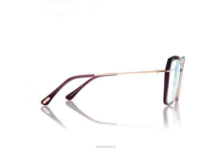 TOM FORD sievietes violets zilu bloku tauriņu optika HTNR2250