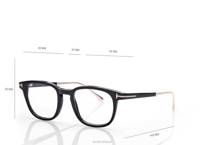 TOM FORD vīriešiem melnais rags kvadrātveida raga optika HTNR2039