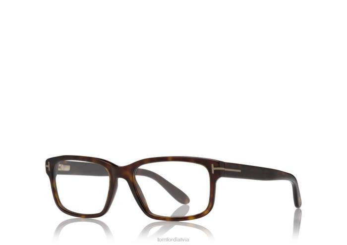 TOM FORD vīriešiem tumšā havana kvadrātveida optiskais rāmis HTNR2028