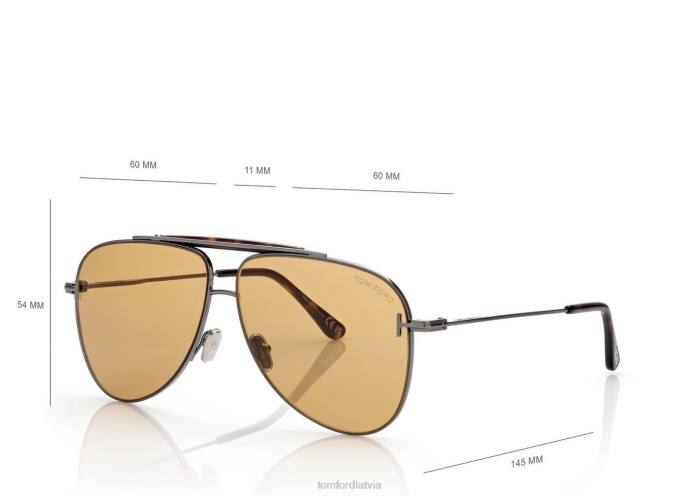 TOM FORD vīriešiem brūns Brady saulesbrilles HTNR1844