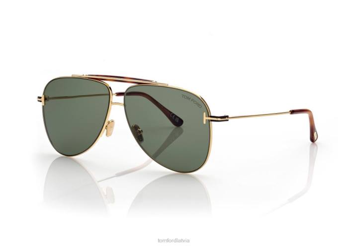 TOM FORD vīriešiem dziļš zelts Brady saulesbrilles HTNR1846