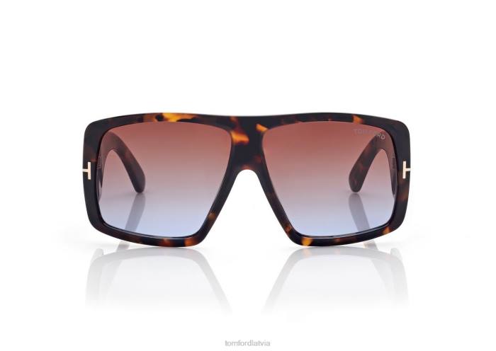 TOM FORD vīriešiem havana kraukļa saulesbrilles HTNR1851