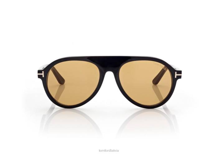 TOM FORD vīriešiem melnais rags pilotraga saulesbrilles HTNR1826