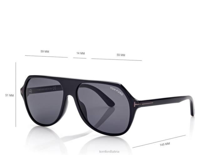 TOM FORD vīriešiem melns Hayes saulesbrilles HTNR1839