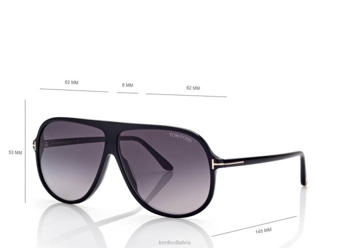 TOM FORD vīriešiem melns Spencer saulesbrilles HTNR1836