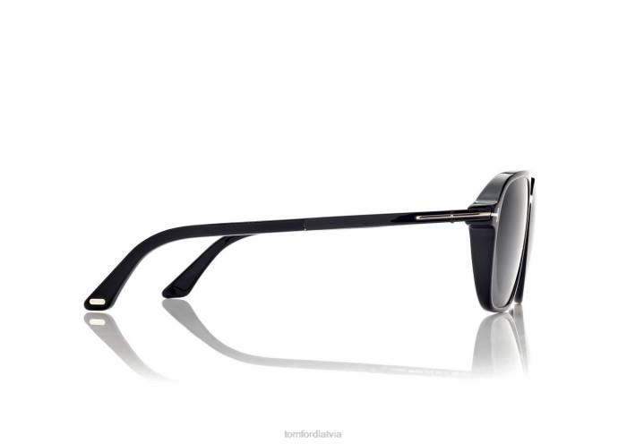 TOM FORD vīriešiem melns krosbija saulesbrilles HTNR1819