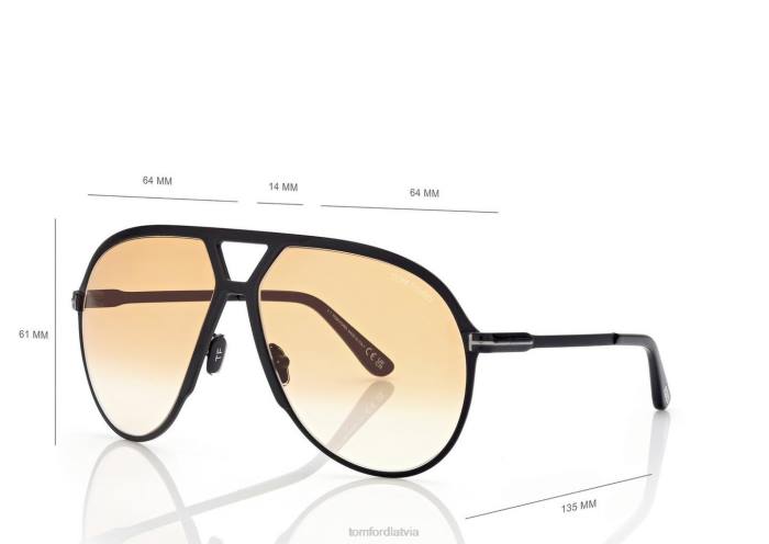 TOM FORD vīriešiem melns xavier saulesbrilles HTNR1814