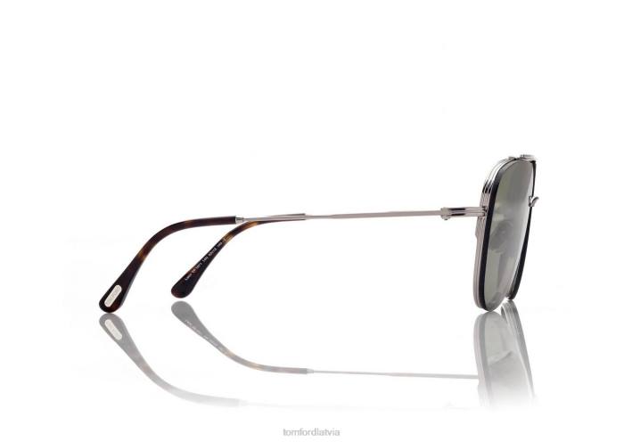 TOM FORD vīriešiem rutēnijs/zaļš leona saulesbrilles HTNR1796