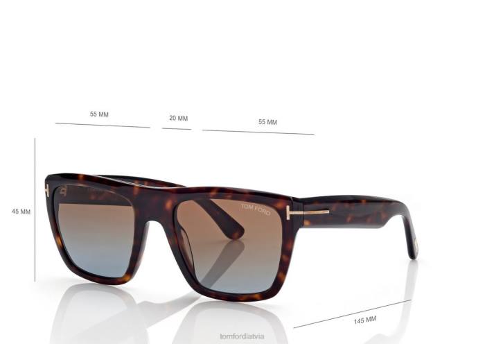 TOM FORD vīriešiem tumšā havana Alberto saulesbrilles HTNR1885