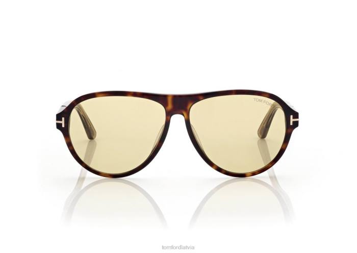 TOM FORD vīriešiem tumšā havana cidonijas saulesbrilles HTNR1809