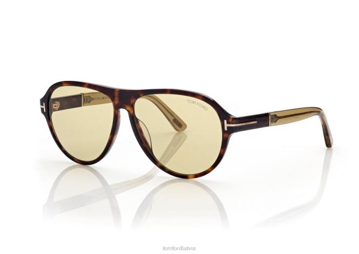 TOM FORD vīriešiem tumšā havana cidonijas saulesbrilles HTNR1809