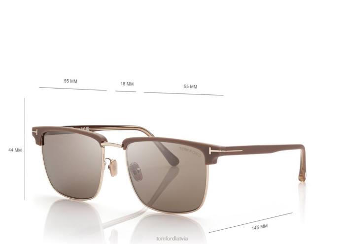 TOM FORD vīriešiem tumšs havana/roviex spogulis Hudson saulesbrilles HTNR1920