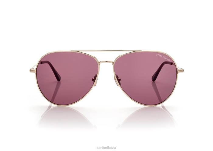 TOM FORD vīriešiem zelta/violeta dashel saulesbrilles HTNR1786