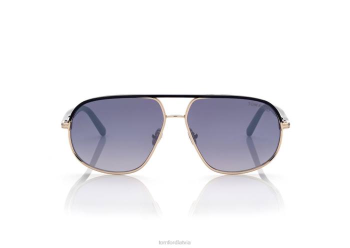 TOM FORD vīriešiem zelts Maxwell saulesbrilles HTNR1861