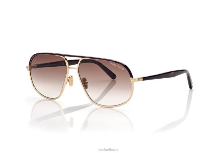 TOM FORD vīriešiem zelts Maxwell saulesbrilles HTNR1864