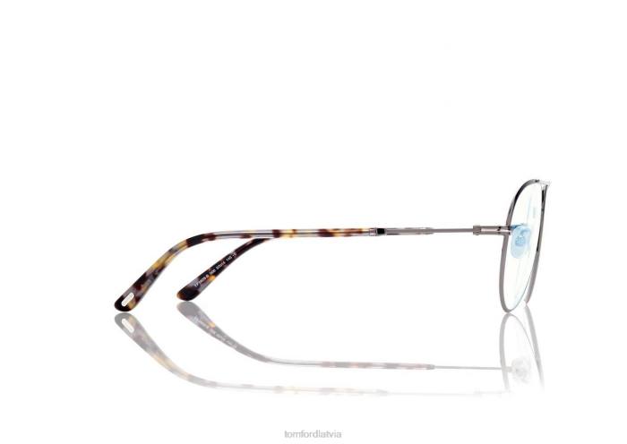 TOM FORD vīriešiem gunmetāls zilā bloka pilota optika HTNR1985