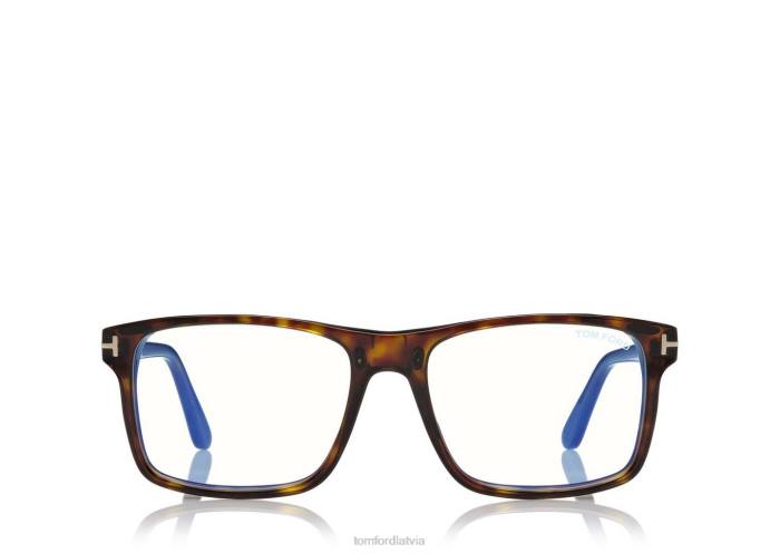 TOM FORD vīriešiem havana zilā bloka taisnstūra magnētiskā optika HTNR1798