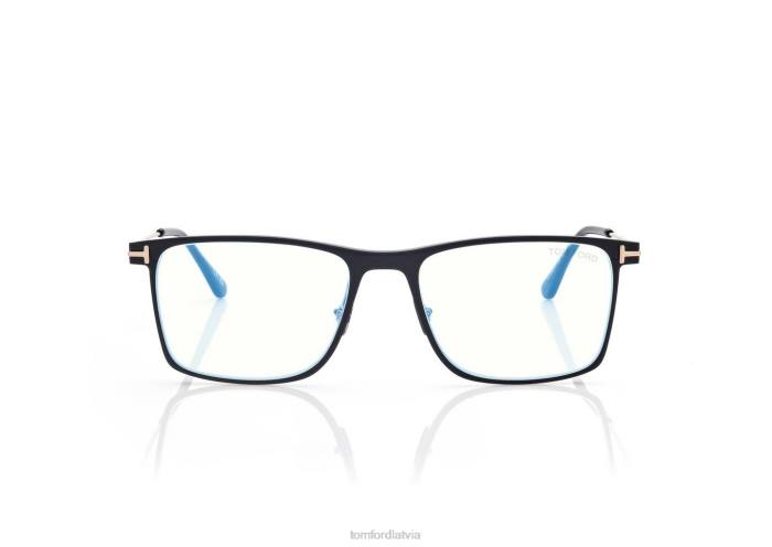 TOM FORD vīriešiem melns zilā bloka kvadrātveida optika HTNR1986