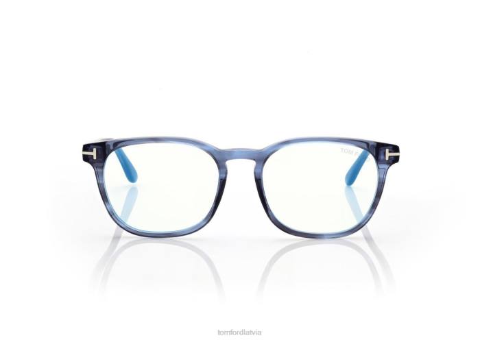 TOM FORD vīriešiem mode zilu bloku apaļa optika HTNR1946