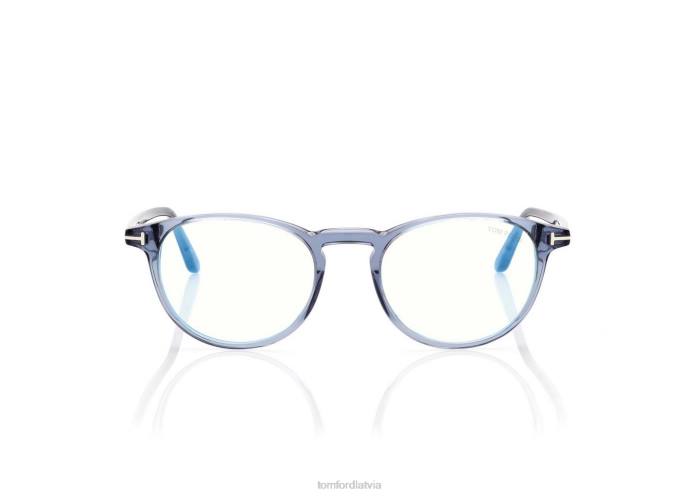 TOM FORD vīriešiem mode zilu bloku apaļa optika HTNR1982
