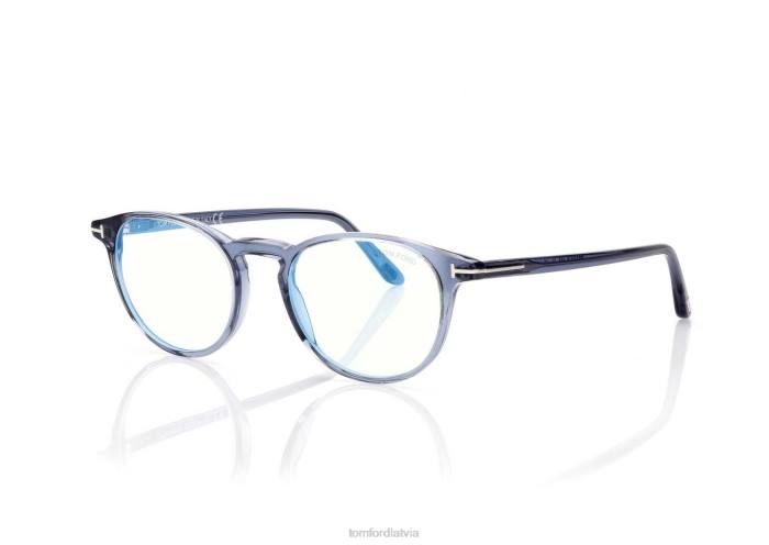 TOM FORD vīriešiem mode zilu bloku apaļa optika HTNR1982