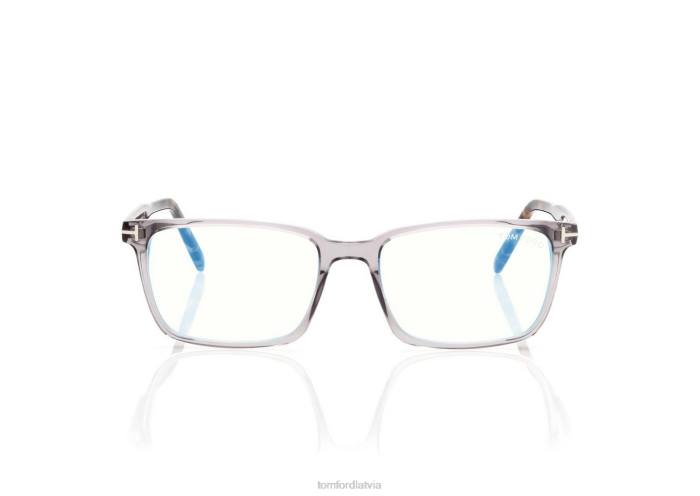 TOM FORD vīriešiem pelēks zilā bloka kvadrātveida optika HTNR1963