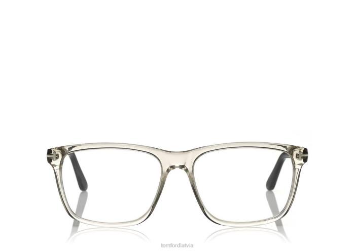 TOM FORD vīriešiem pelēks zilā bloka kvadrātveida optika HTNR1970