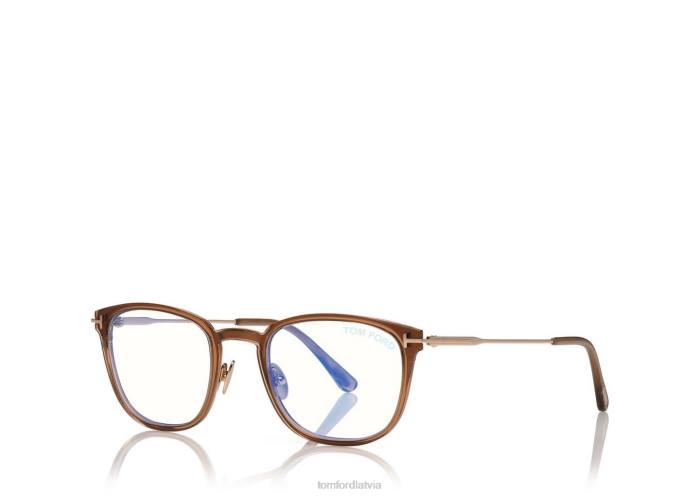 TOM FORD vīriešiem zelts zils bloks slim taisnstūra optika HTNR2004