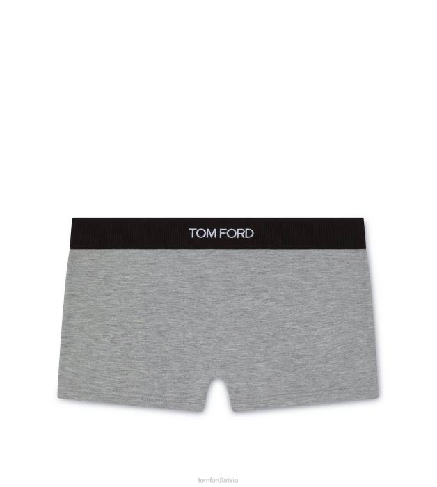 TOM FORD sievietes pelēkā melanža modālā paraksta bokseri HTNR1388