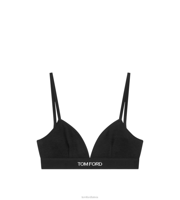 TOM FORD sievietes melns modāla paraksta krūšturis HTNR1365