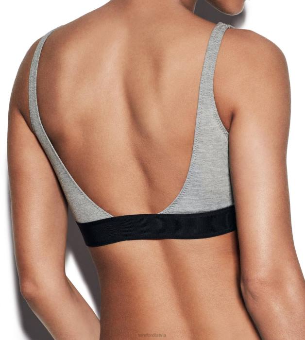 TOM FORD sievietes pelēkā melanža modālā paraksta bralete HTNR1369