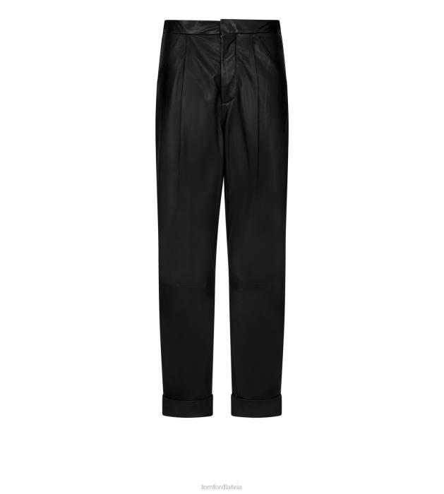 TOM FORD sievietes melns jaunas plonge boyfriend fit bikses HTNR1124