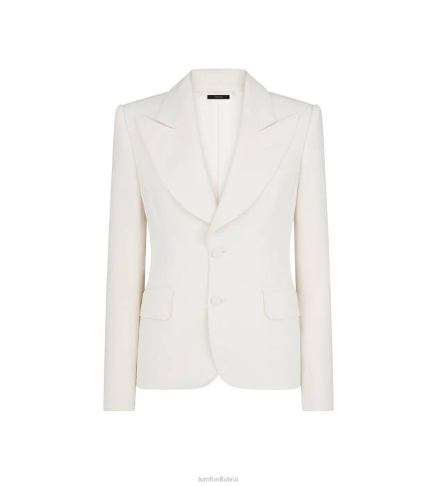TOM FORD sievietes krīts dubultā zīda žoržeta jaka HTNR1220