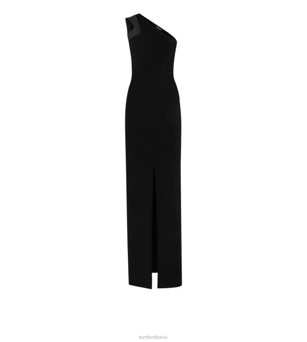 TOM FORD sievietes melns viena pleca vakarkleita HTNR1053