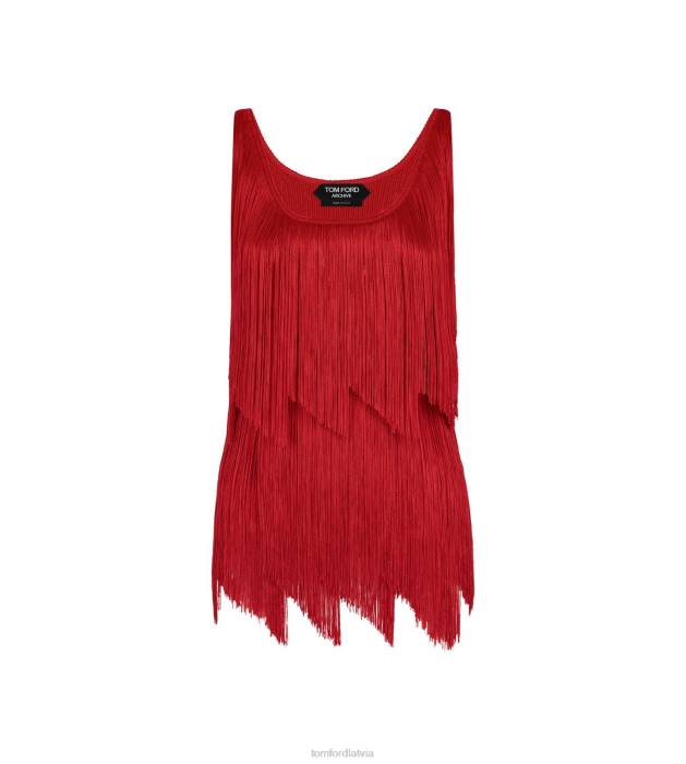 TOM FORD sievietes konfektes sarkans elastīga viskozes bārkstis HTNR1151