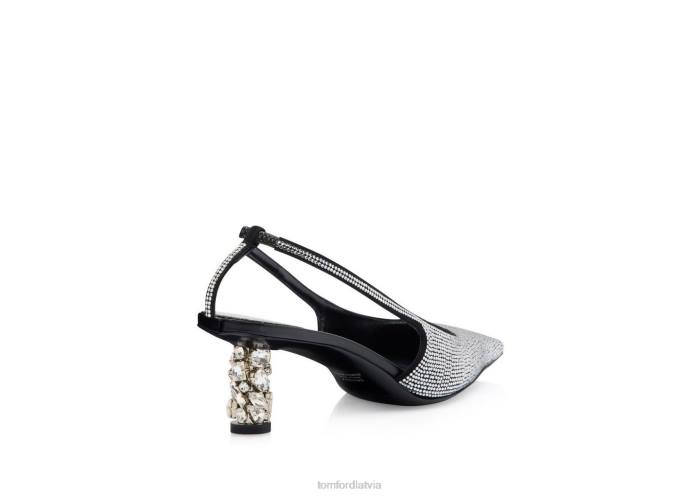 TOM FORD sievietes kristāls akmens dārgakmens slingback HTNR1342