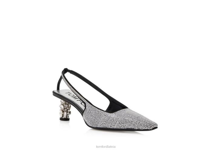 TOM FORD sievietes kristāls akmens dārgakmens slingback HTNR1342