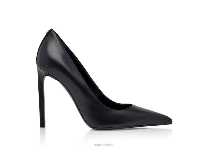 TOM FORD sievietes melns ādas t skrūvju sūknis HTNR1335