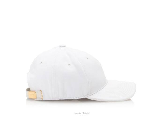 TOM FORD sievietes balts kokvilnas audekls tf beisbola cepure HTNR1555