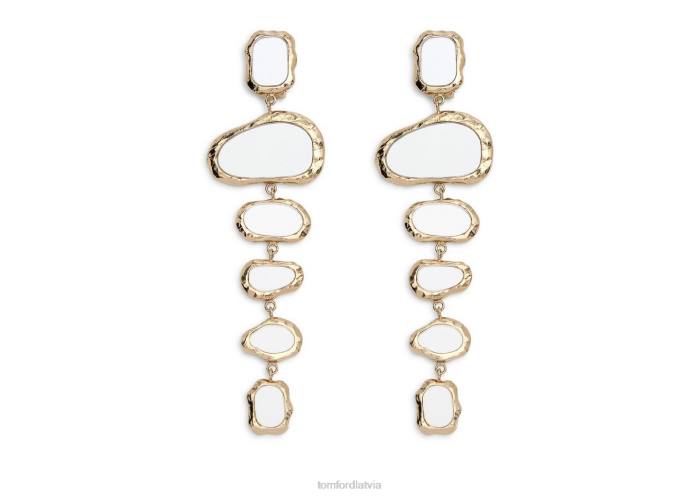 TOM FORD sievietes gaišs zelts misiņa un organiskā stikla spoguļauskari HTNR1550