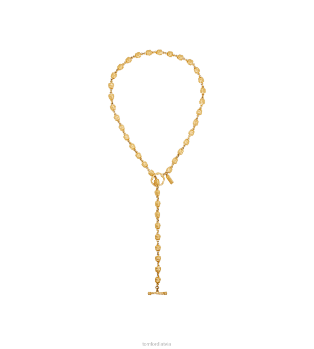 TOM FORD sievietes vintage zelts misiņa mēness lariata kaklarota HTNR1540