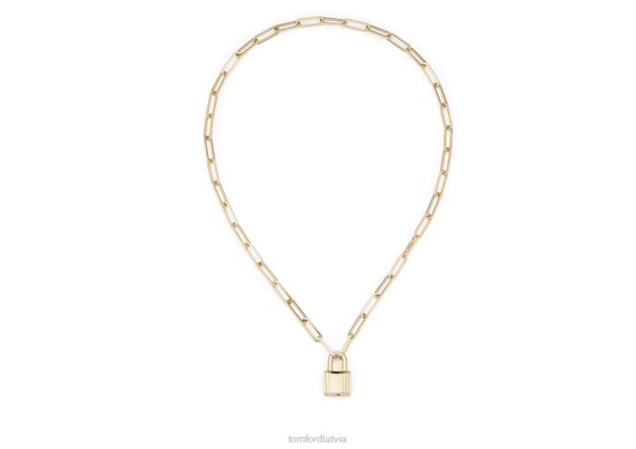 TOM FORD sievietes zelts ķēdes piekaramās atslēgas kulons HTNR1549