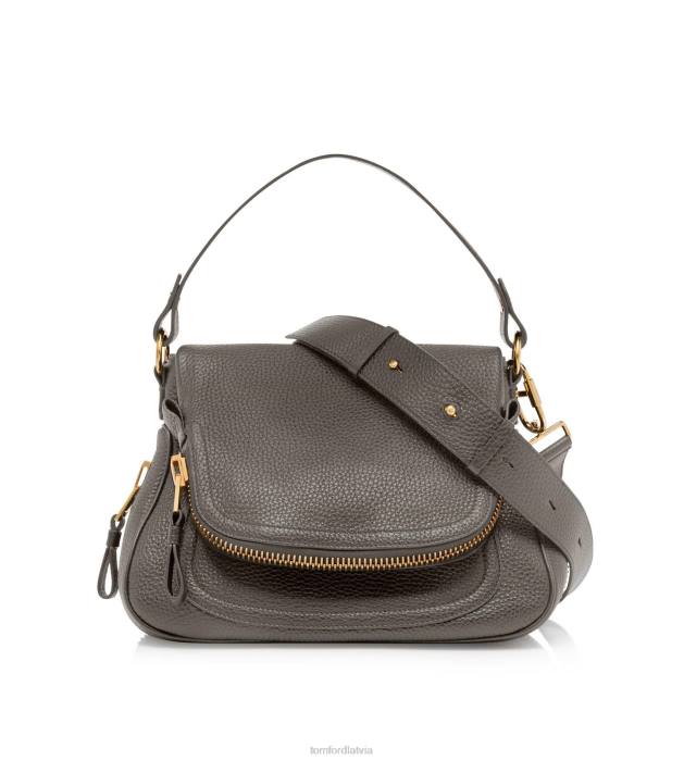 TOM FORD sievietes grafīts graudu ādas Jennifer vidējas dubultsiksnas soma HTNR1455