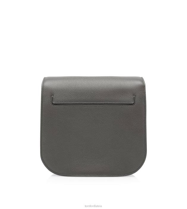 TOM FORD sievietes grafīts graudu ādas tara mini crossbody HTNR1446
