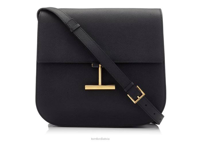 TOM FORD sievietes krīts graudu ādas tara crossbody soma HTNR1451