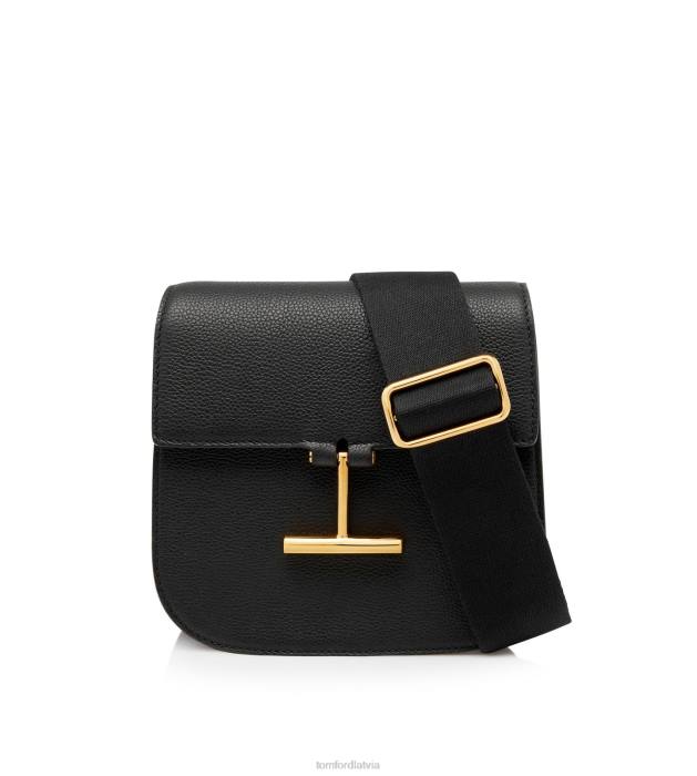 TOM FORD sievietes melns graudu ādas tara mini crossbody HTNR1444