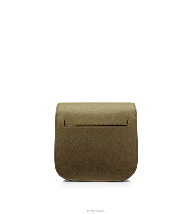 TOM FORD sievietes olīvu graudu ādas tara mini crossbody HTNR1462